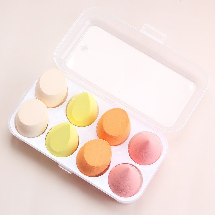🥚💄 Beauty Egg Set – Soft Makeup Sponge Box (8PCS Wet & Dry Blender Puff)