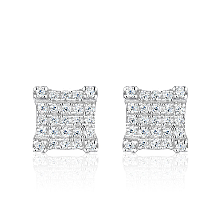 Luxury Minimalist Moissanite Earring Set – Platinum-Plated S925 Silver, GRA Certified