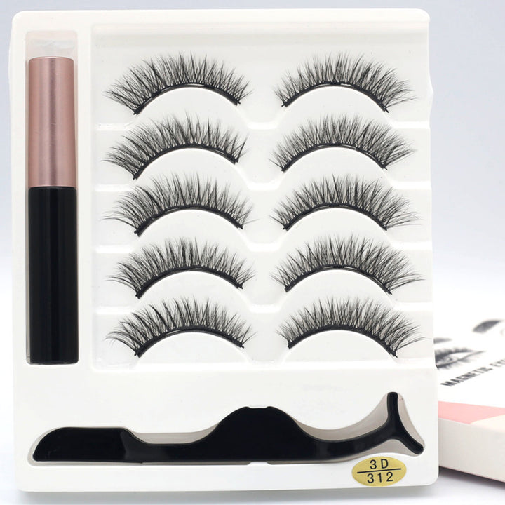 🧲👁️ Five Pairs of Magnetic Eyelashes – Reusable False Lash Set