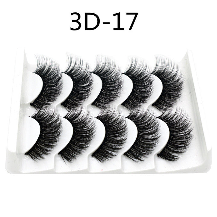 👁️✨ Handmade Chemical Fiber False Eyelashes – Thick 3D Volume Lash Set (Mixed Styles)