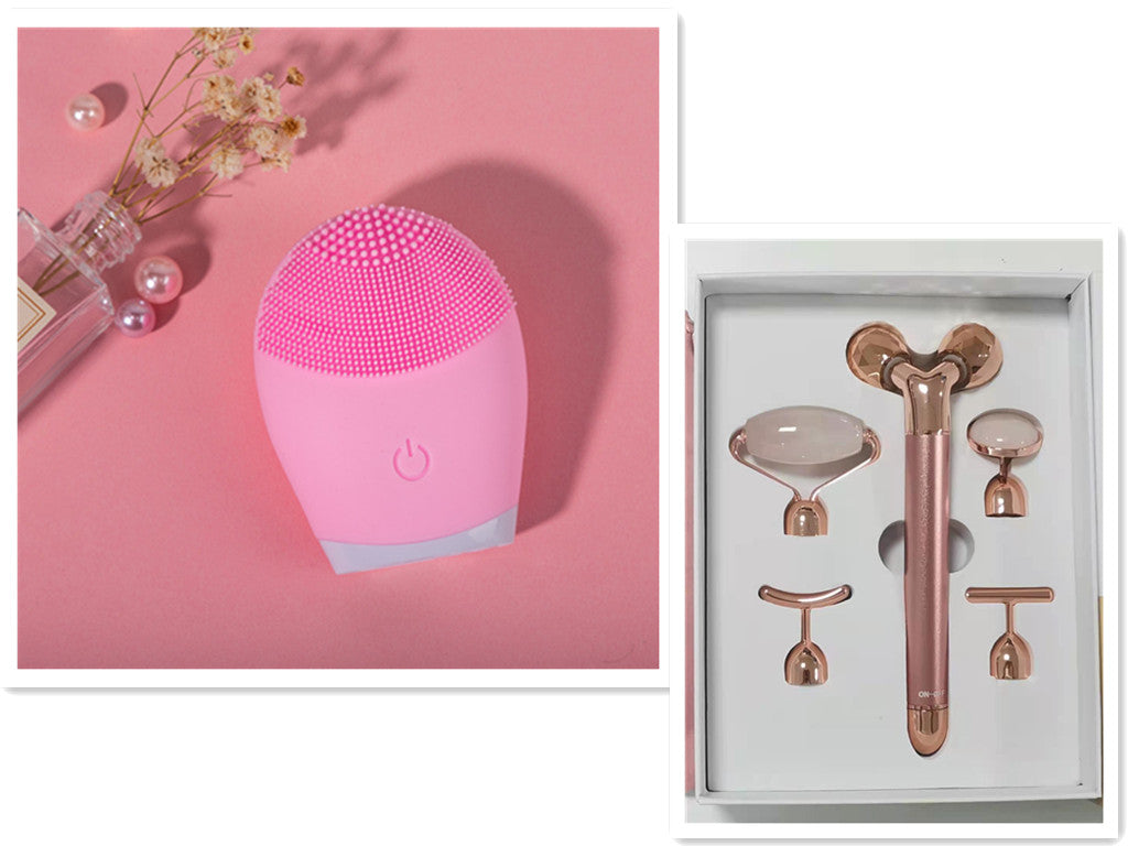 💖🧼 Electric Ultrasonic Silicone Facial Cleanser | Deep Cleansing & Oil Control Device