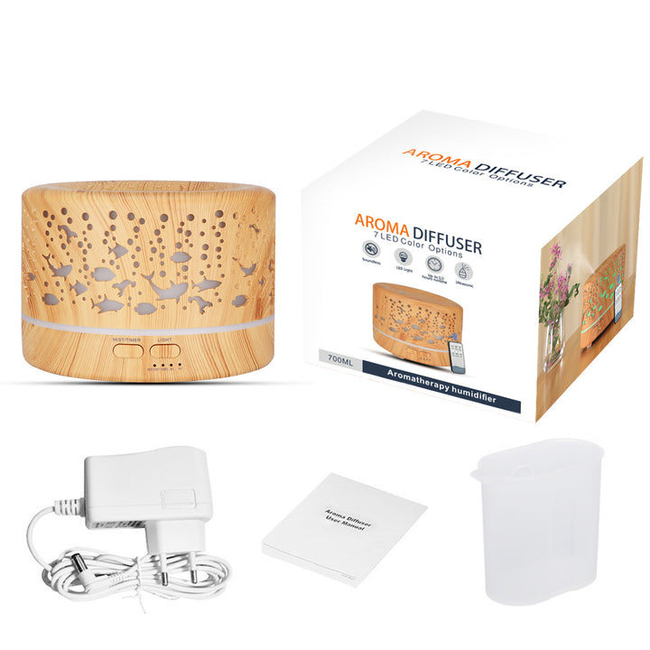 🌿🪵 Wood Grain Aromatherapy Humidifier | Classic Ultrasonic Essential Oil Diffuser