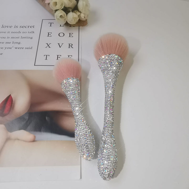 ✨ Diamond-Encrusted Mini Small Waist Makeup Brush — Single Beauty Tool 💄💎