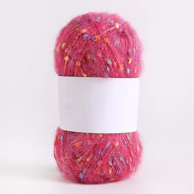 Colored Mohair Knitting Yarn – Soft Hand Woven Mohair Thread for Sweaters, Scarves & DIY Crafts