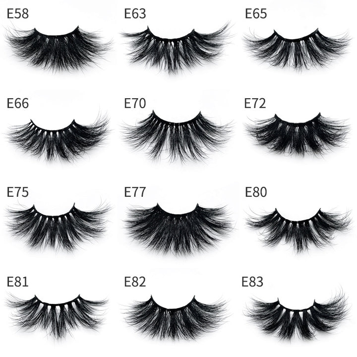 👁️✨ Handmade Eyelashes – 25MM Mink Hair False Lashes (15 Styles)