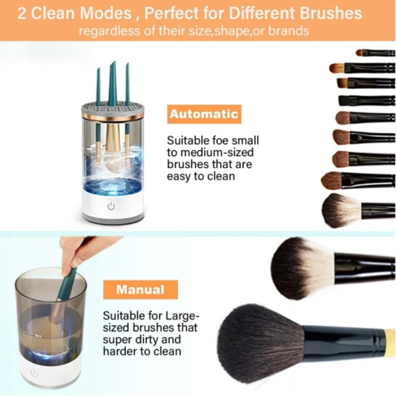 ✨ Automatic Rotating Makeup Brush Cleaner — USB Electric Washing Machine 💄🧼⚡