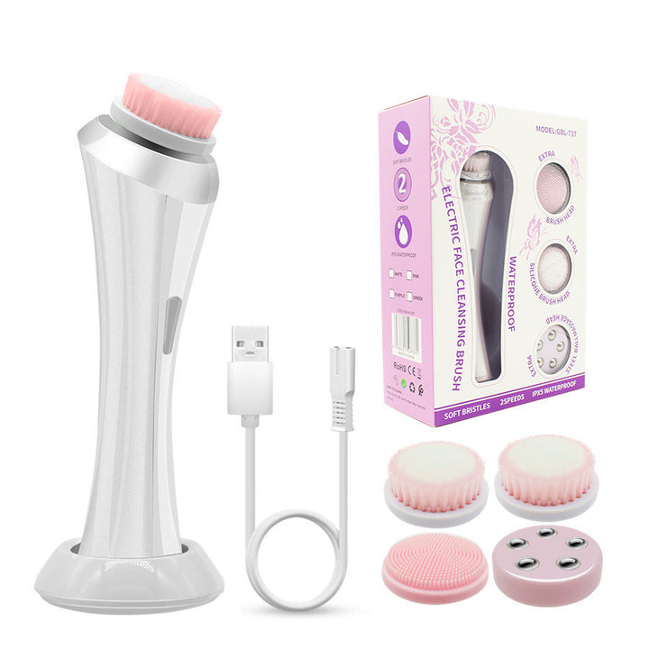 💖🧼 Multifunctional Facial Cleaner Electric Massage Instrument | Rechargeable Deep Cleansing Device