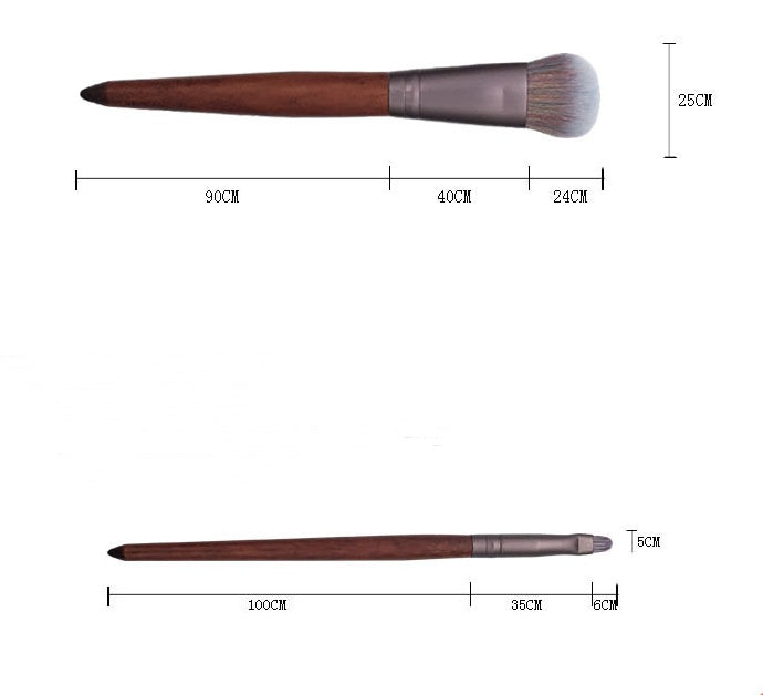 ✨ Color Fiber Hair Makeup Brush — Wooden Handle Beauty Tool 💄