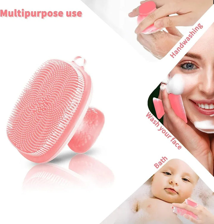 🧼💖 Handheld Silicone Face Cleansing Brush | Deep Decontamination Facial Cleanser Tool