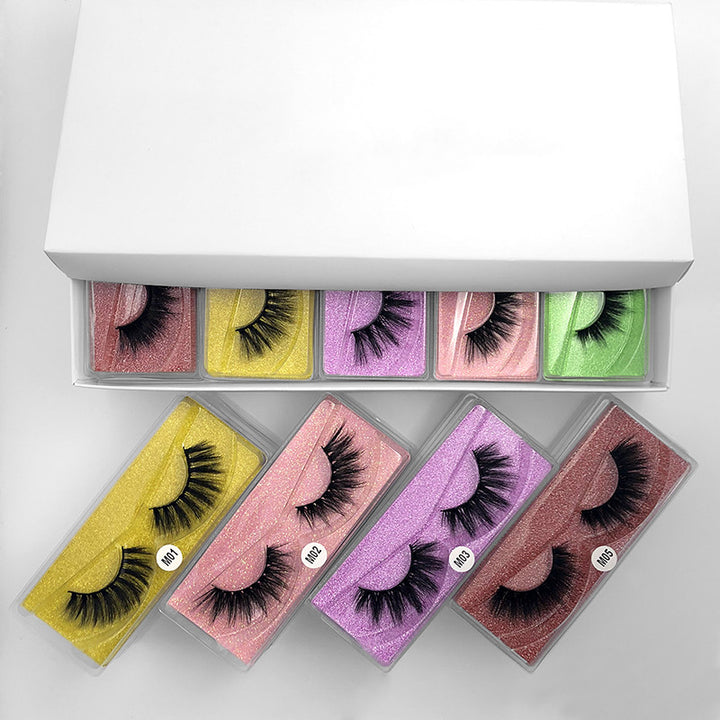 👁️✨ 3D False Eyelashes Set – Thick Volume Imitation Mink Handmade Lash Collection