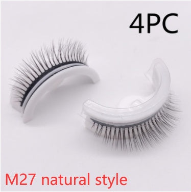 👁️✨ Reusable 3D Mink Lashes – Self-Adhesive Natural False Eyelashes (Glue-Free Silk Style)