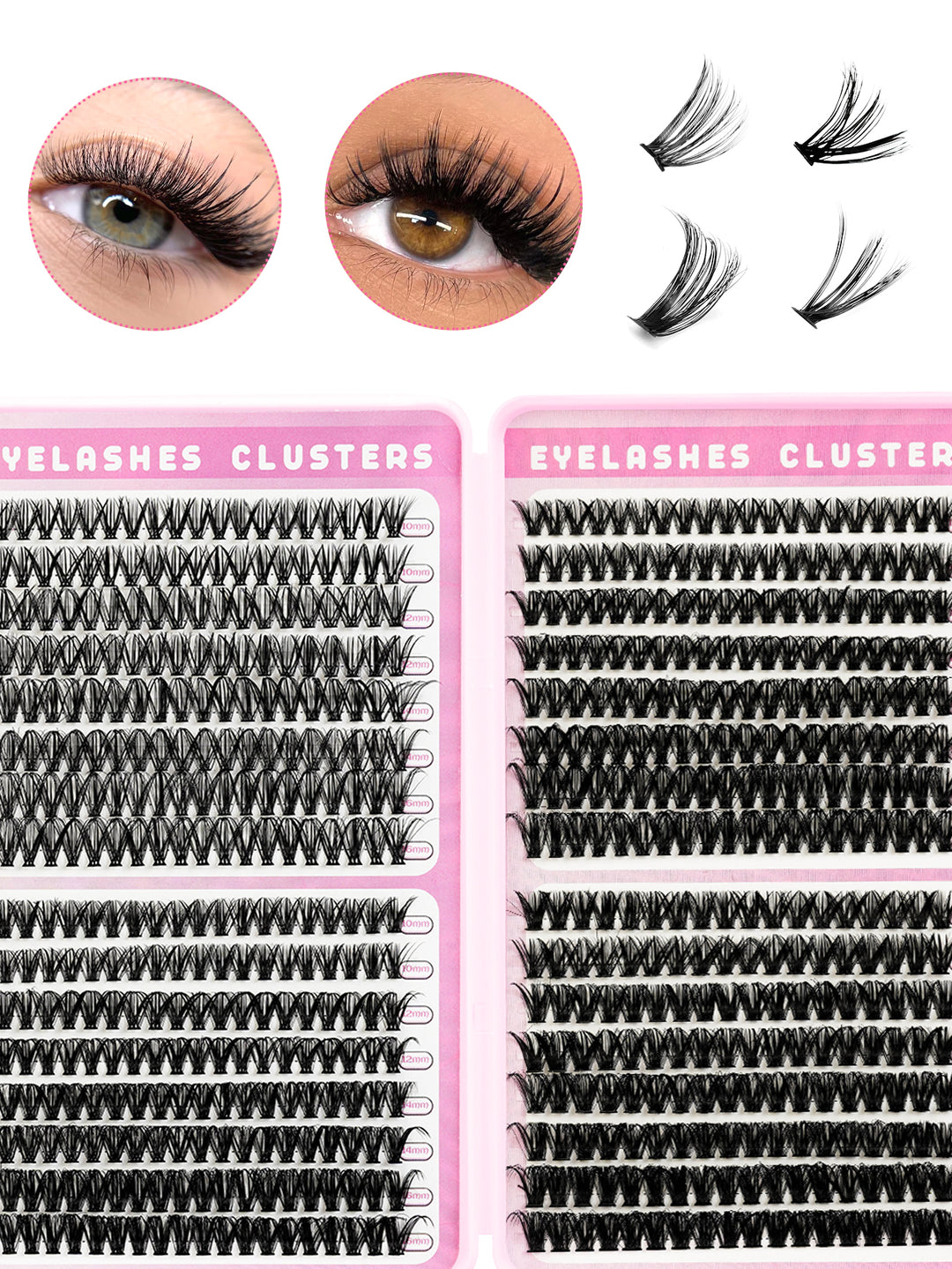 👁️✨ 3D False Eyelashes – Multi-Layered, Realistic, Soft & Comfortable Natural Nude Makeup Lashes