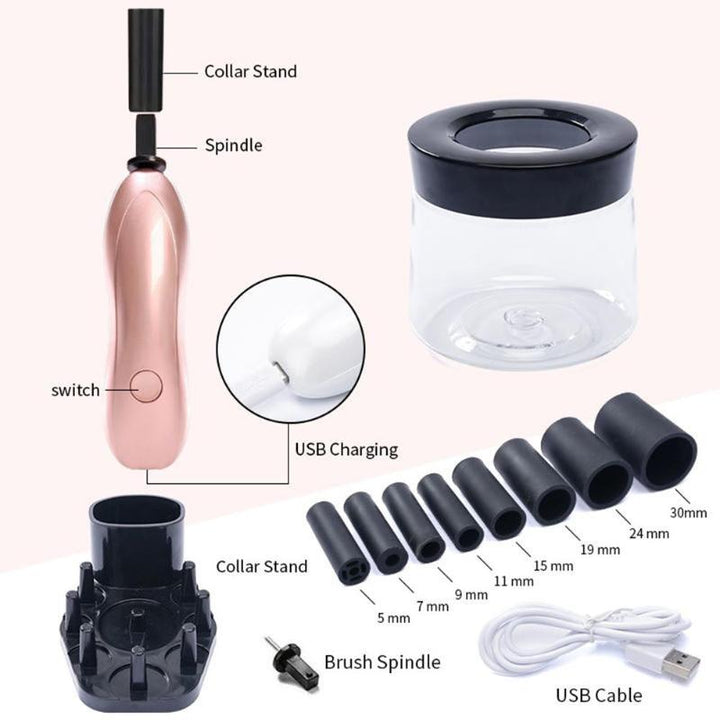 ✨ USB Charging Automatic Makeup Brush Scrubber — Electric Cleaning Tool 💄🧼⚡