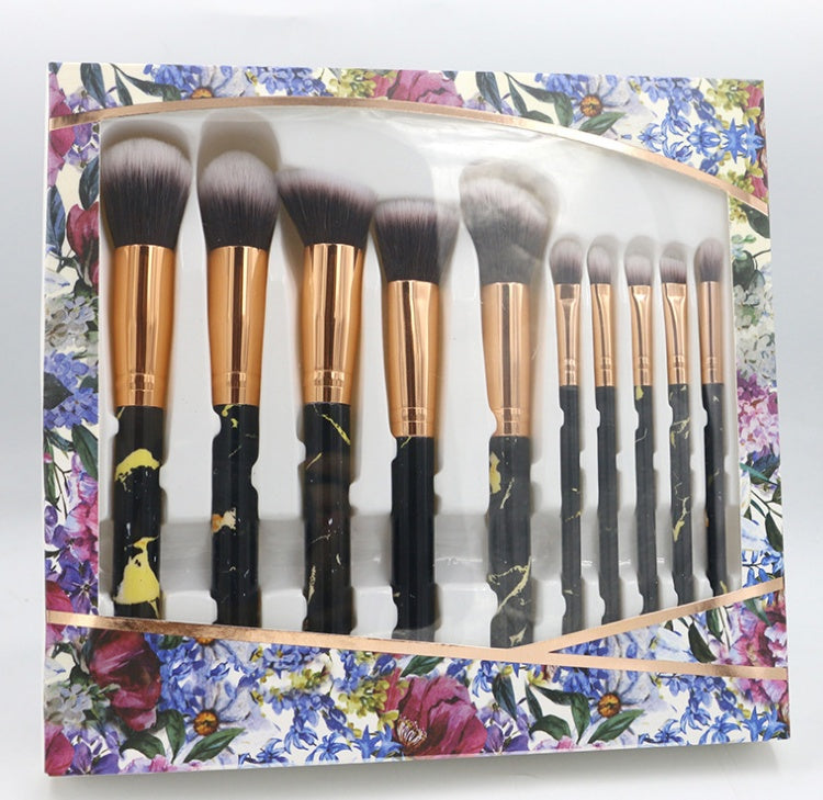 ✨ Marble Handle 10-Piece Makeup Brush Set — elegant beauty meets everyday function 💄