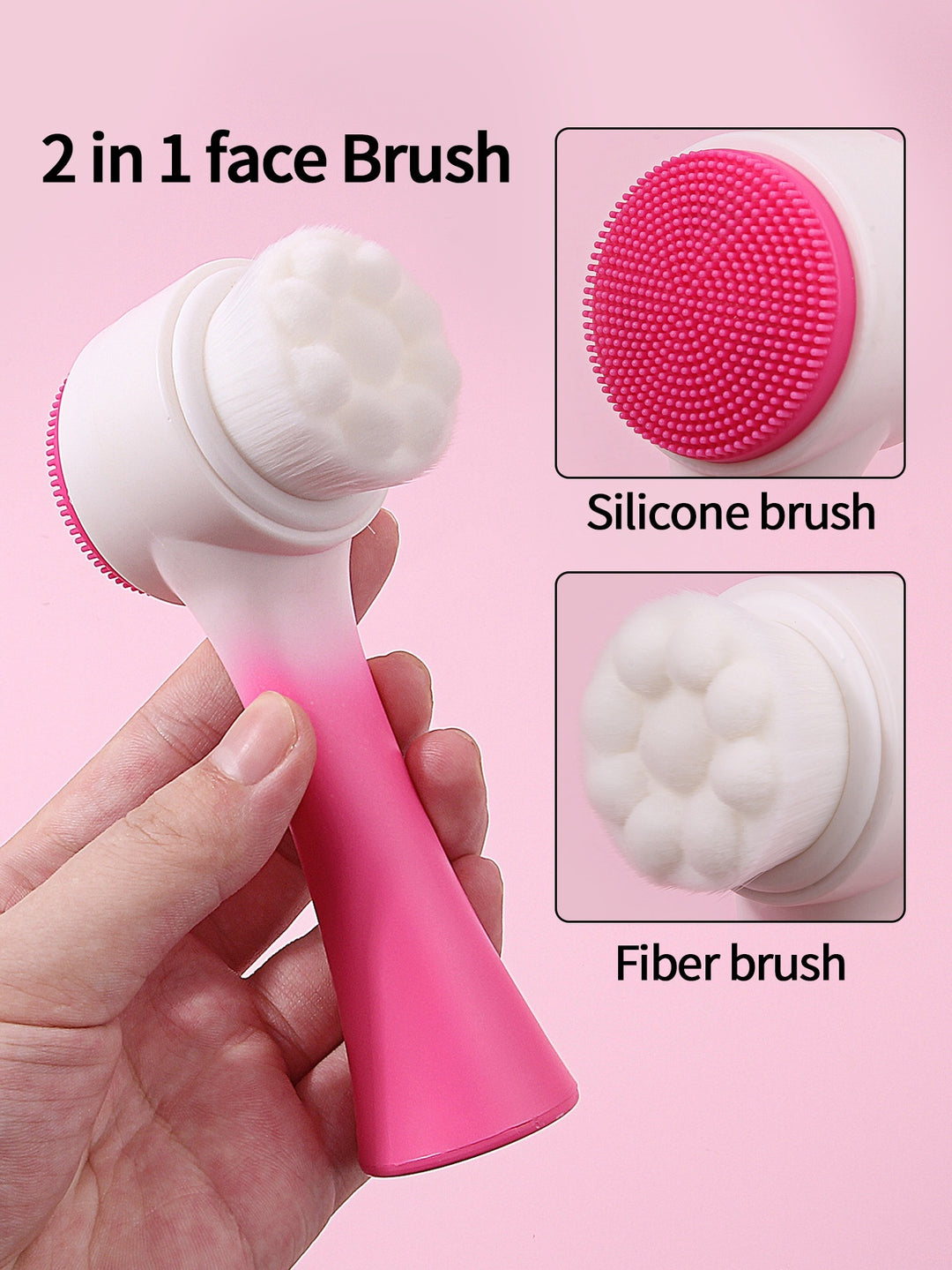 💖🧼 Facial Wash Set | Coral Fleece Hair Band + Cleansing Brushes (3/4-Piece Set)