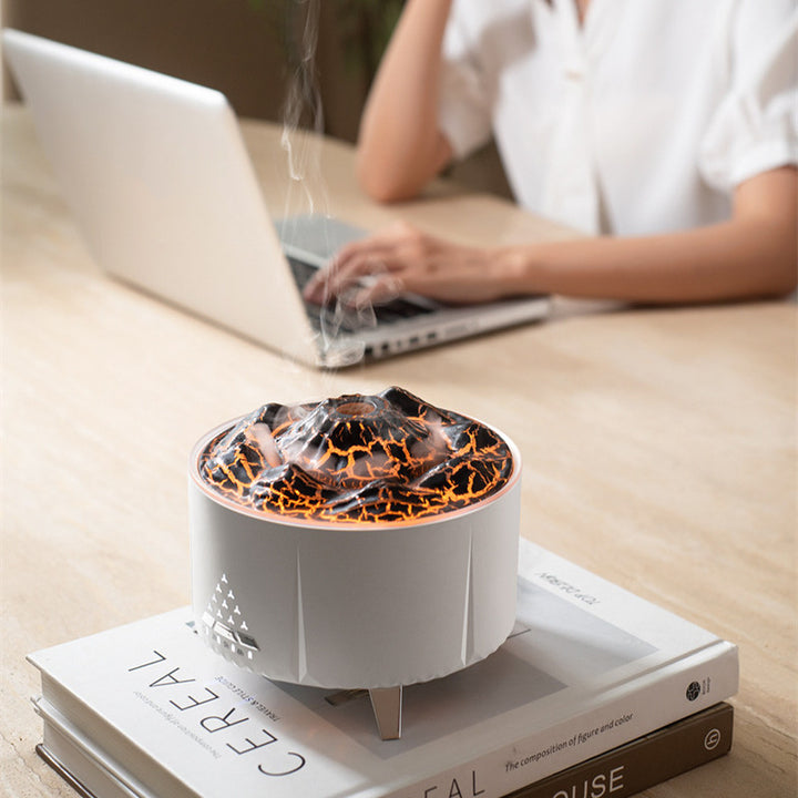 🌋💧 White Noise Volcano Humidifier | Bluetooth Speaker Aroma Diffuser 🎶✨