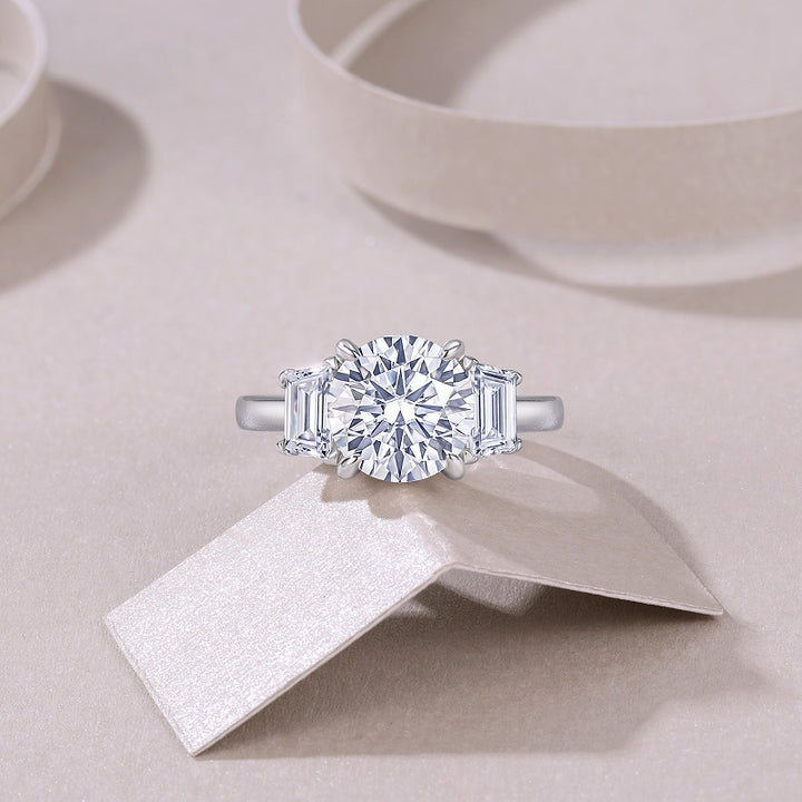 💍 3-Carat Moissanite Luxury Ring – Platinum-Plated S925 Silver (3.6g, Sizes 5–9) 💍