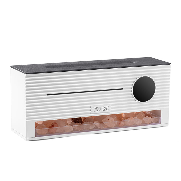 🔥🧂 Salt Rock Flame Humidifier | Clock Display Aroma Diffuser with Remote ✨