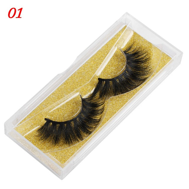 👁️✨ 25MM Mink Eyelashes – Wispy Fluffy Dramatic Fake Lashes