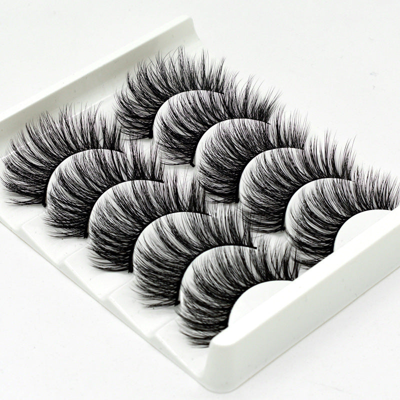 👁️✨ Handmade Chemical Fiber False Eyelashes – Thick 3D Volume Lash Set (Mixed Styles)