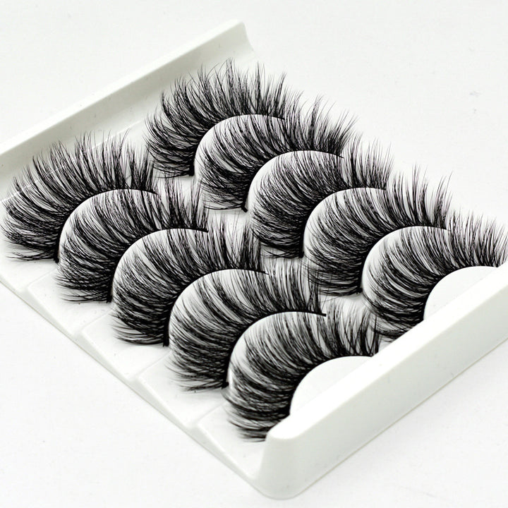 👁️✨ Handmade Chemical Fiber False Eyelashes – Thick 3D Volume Lash Set (Mixed Styles)