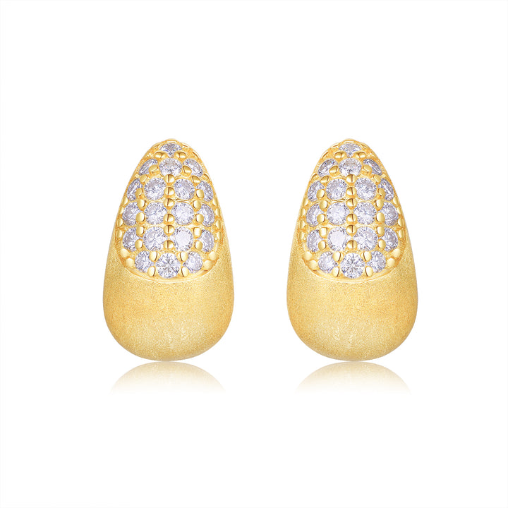 Minimalist Moissanite Stud Earrings – Gold-Plated S925 Silver