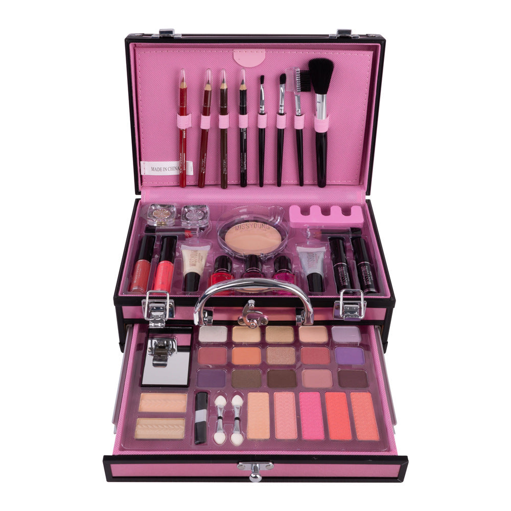 💖 Girls Facial Cosmetics Makeup Set with Nail Art Tools – All-in-One Beauty Kit ✨💅