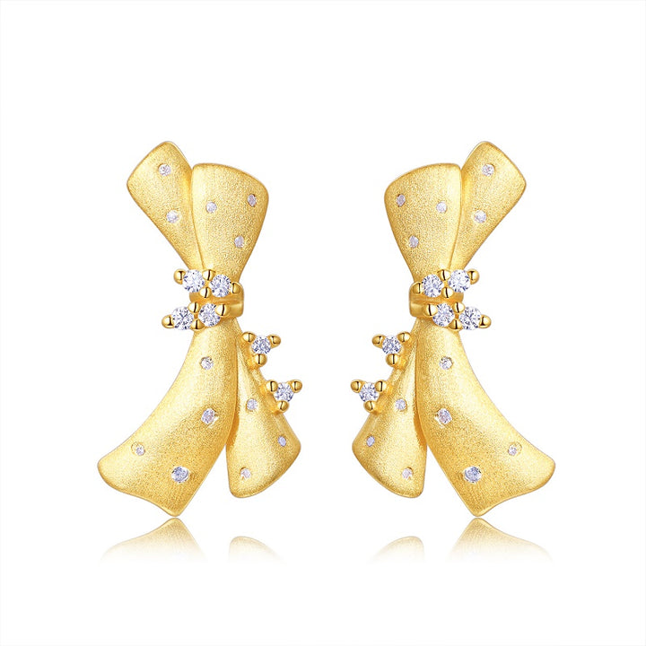 Minimalist Luxury Moissanite Earrings – Gold-Plated S925 Silver