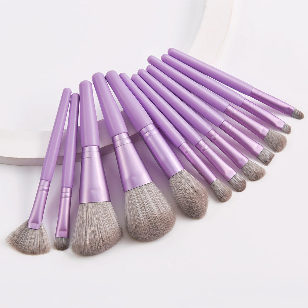 ✨ 12-Piece Portable Makeup Brush Set — Soft Nylon Beauty Tools 💄