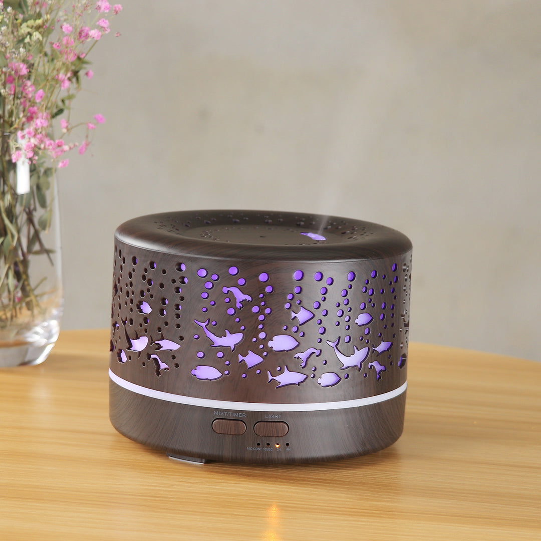 🌿🪵 Wood Grain Aromatherapy Humidifier | Classic Ultrasonic Essential Oil Diffuser