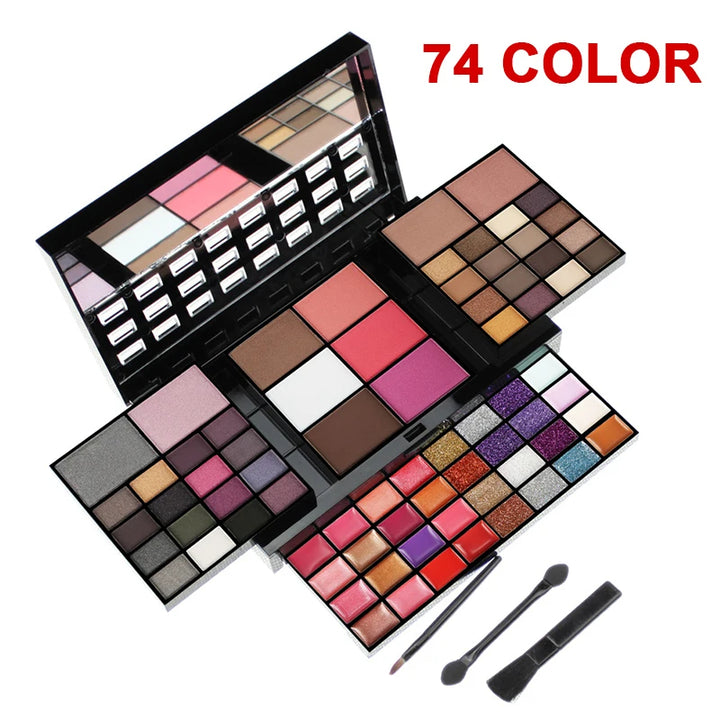 🎨💄 74 Colors All-in-One Makeup Palette | Eyeshadow, Lip Gloss, Blush & Contour Kit ✨