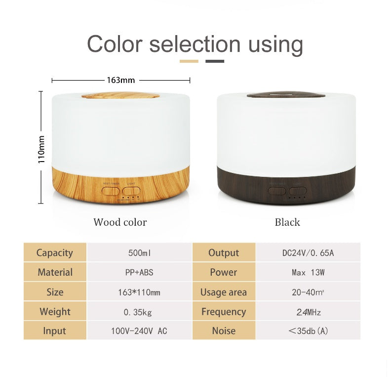 🌿💧 Aromatherapy Humidifier | Ultrasonic Essential Oil Diffuser 🌙✨