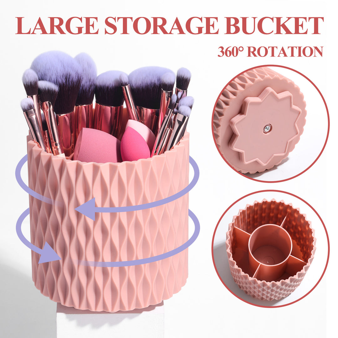 ✨ 18-Piece Makeup Brush Set with Rotating Barrel — organized beauty made easy 💄