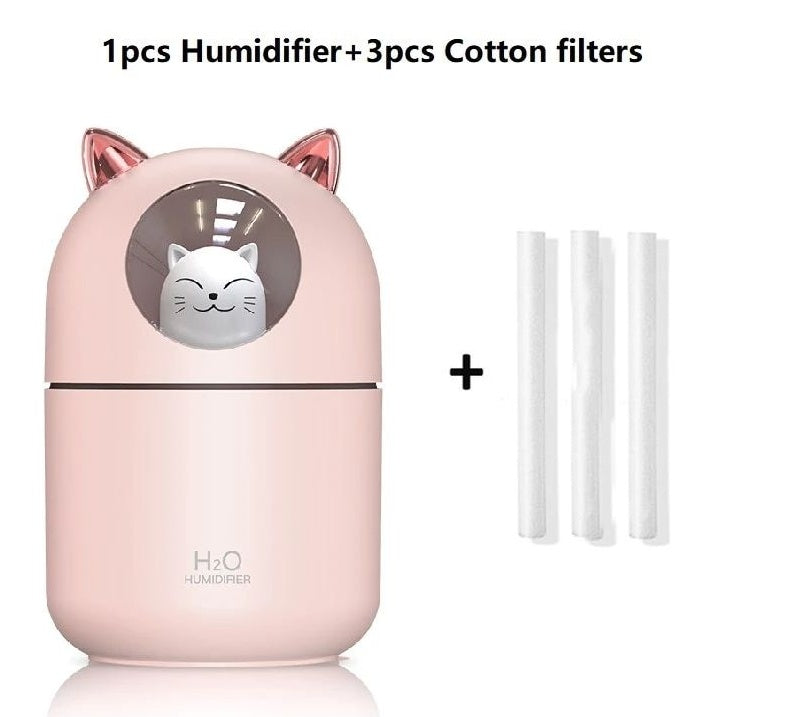 🐻💧 Mini Bear Humidifier | Silent USB Air Mist Rehydrating Spray 🌿✨
