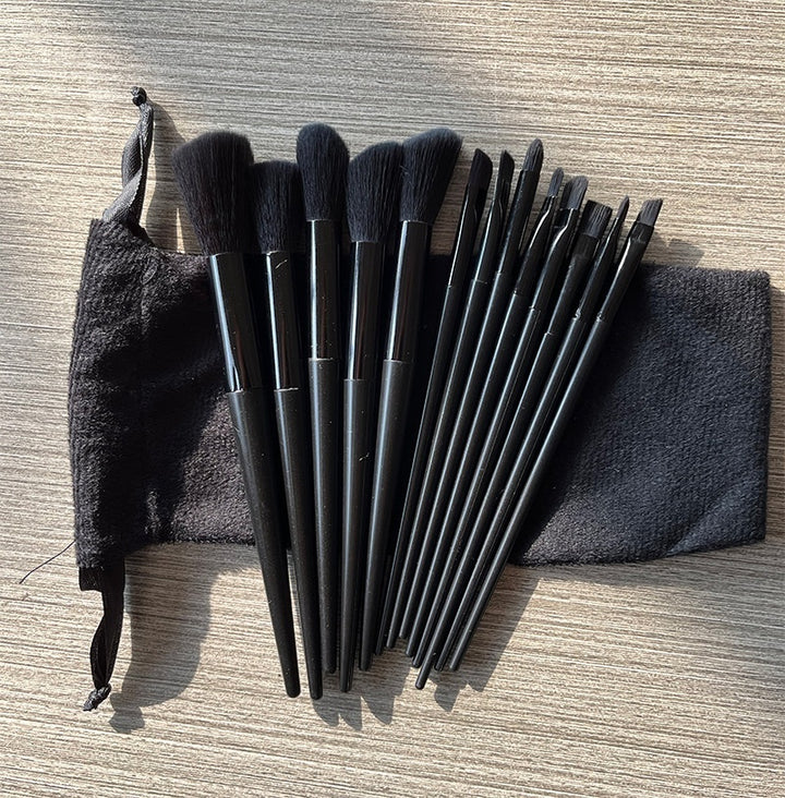 🌸✨ 13-Piece Purple Flower Holly Leaf Makeup Brush Set — Soft Hair Collection 💄