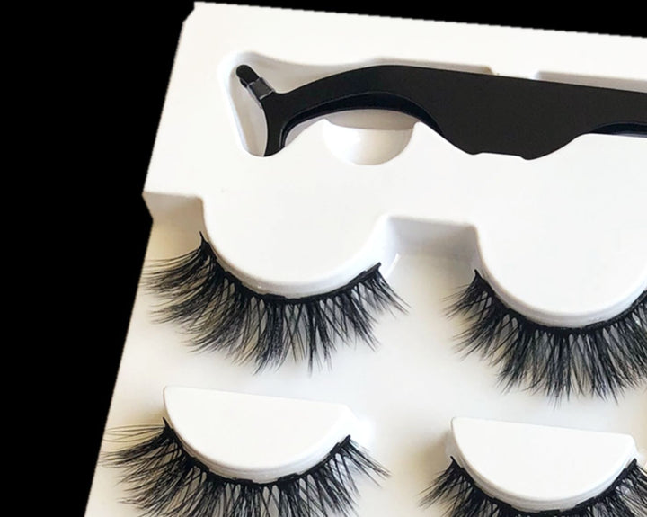 🧲👁️ Magnetic False Eyelashes – Fashion Cotton Stem 1 Pair Set