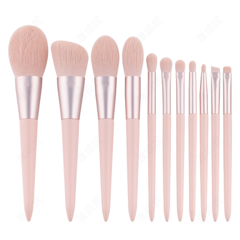 ✨ Light Blue Handle 12-Piece Makeup Brush Set — Soft Hair Beauty Tools 💄