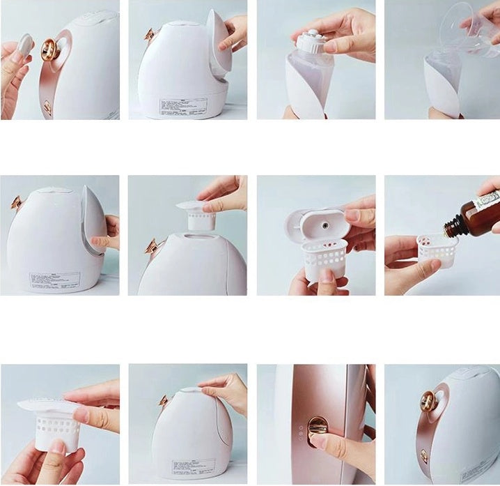 💨❄️ Cold & Hot Nano Spray Moisturizing Face Steamer | Dual Mode Facial Beauty Device