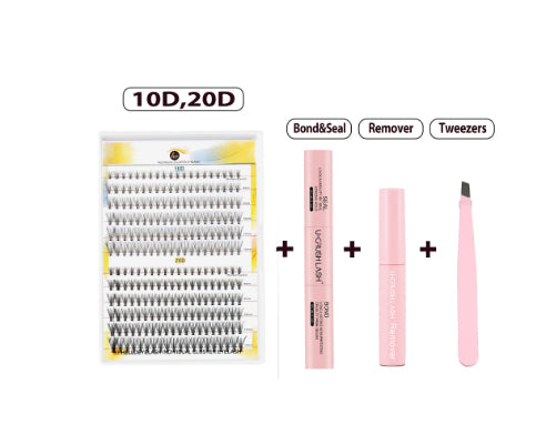 👁️✨ Set of Thick Curly False Eyelashes – Complete Lash Makeup Kit