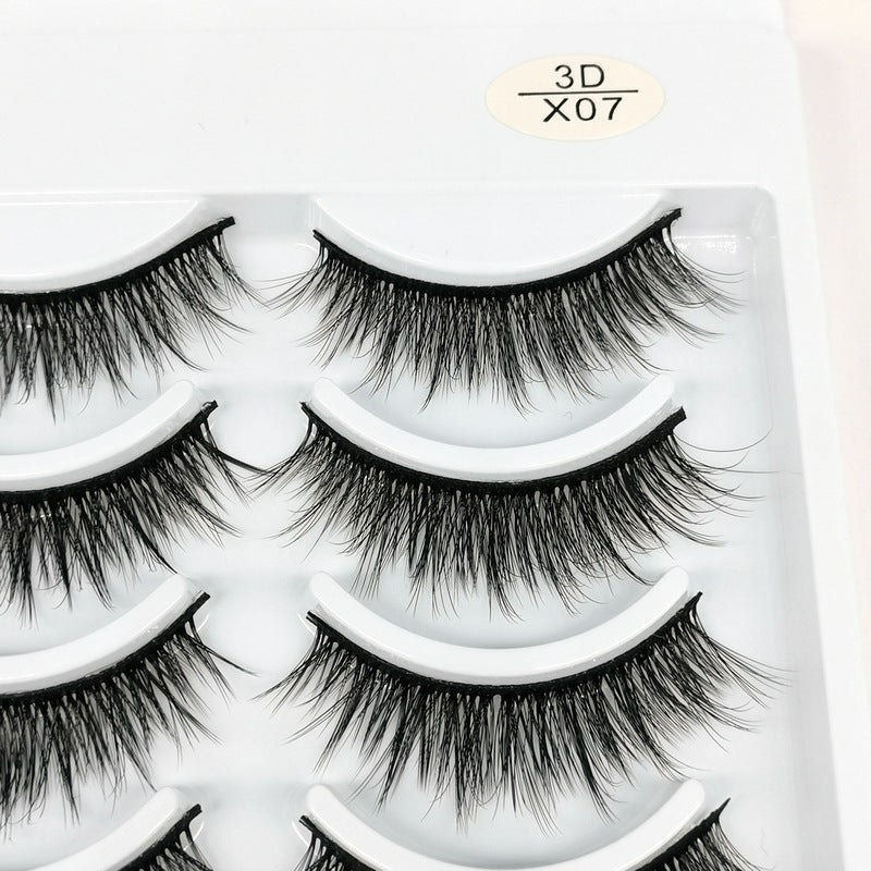 👁️✨ Natural Curling Soft Multilayer Stereoscopic Eyelashes – 10 Pairs
