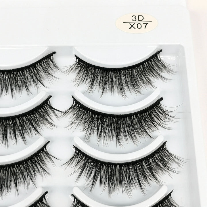 👁️✨ Natural Curling Soft Multilayer Stereoscopic Eyelashes – 10 Pairs
