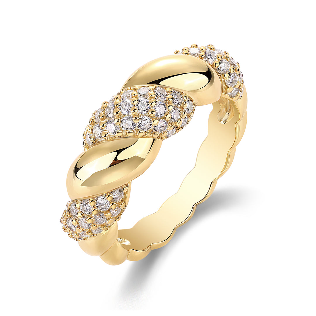 💍 Engraved Minimalist Moissanite Ring – Gold-Plated S925 Silver (4.8g, Sizes 5–9) 💍