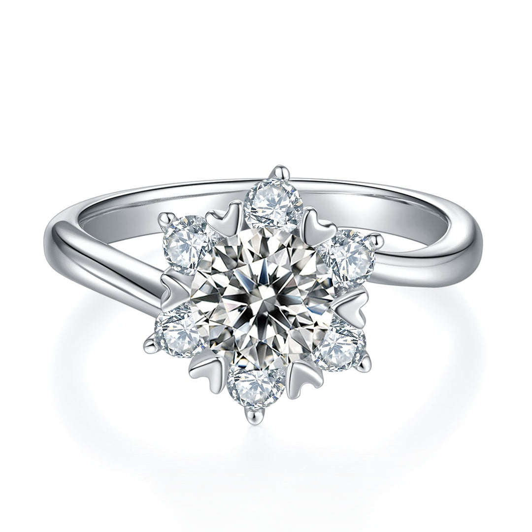 💎 1-Carat Moissanite Minimalist Ring – Platinum-Plated S925 Silver (3.2g, Sizes 5–9) 💎
