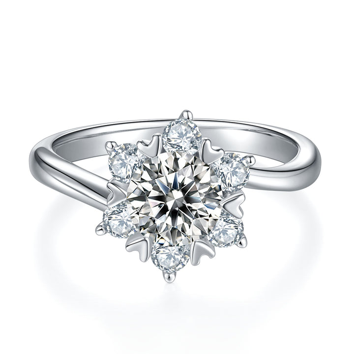 💎 1-Carat Moissanite Minimalist Ring – Platinum-Plated S925 Silver (3.2g, Sizes 5–9) 💎