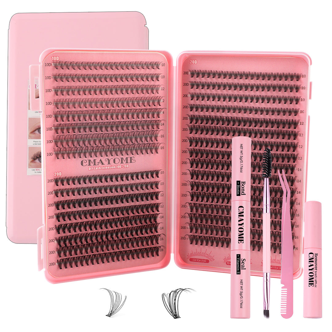 👁️✨ Thick Single Cluster Individual False Eyelash – 30D/40D Eyelash Book Set