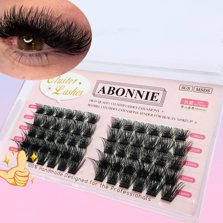 👁️✨ Thick Curly Eyelashes – Imitation Mink Volume Lash Set