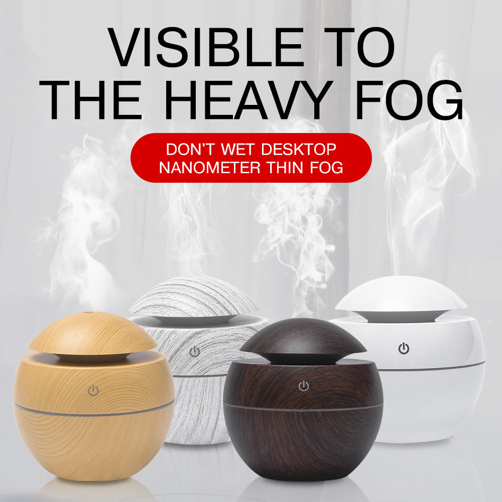 🍄💧 Eco-Friendly Mushroom Head Mini Humidifier | Wood Grain Ultrasonic Air Moisturizer ✨