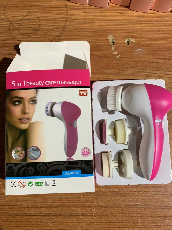 💖🧼 Five-in-One Facial Cleansing Instrument | Electric Rotating Facial Massager & Deep Clean Device