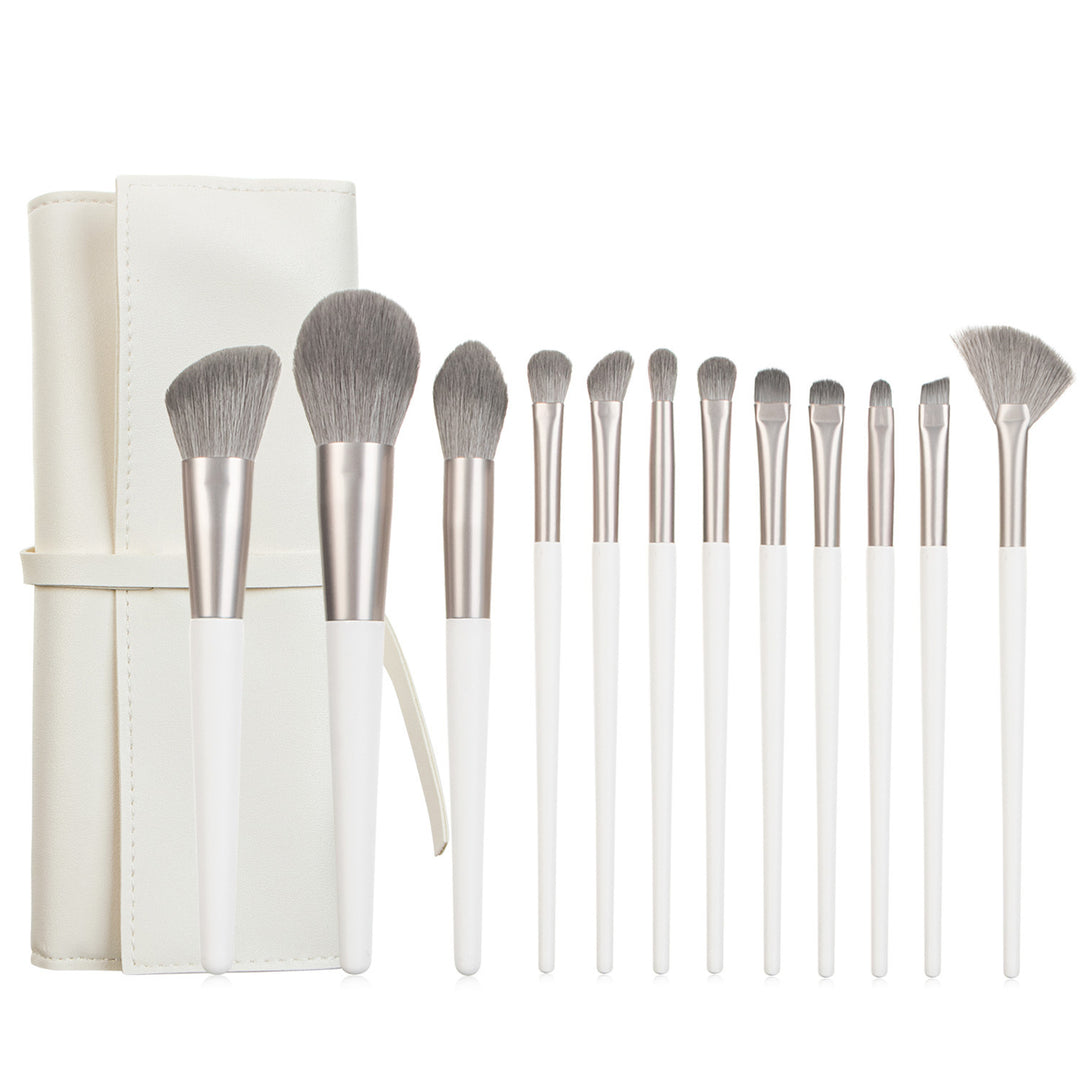 🖌️ 12-Piece Makeup Brush Set with Makeup Bag – Professional Face & Eye Brush Kit (4 Colors) 💄✨