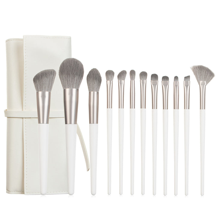 🖌️ 12-Piece Makeup Brush Set with Makeup Bag – Professional Face & Eye Brush Kit (4 Colors) 💄✨